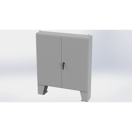 Saginaw Control & Engineering 3 Point Latch with Padlock/Keylock Handle Electrical Enclosures, 60 in H, 12 in D, 60 in W SCE-606012LP